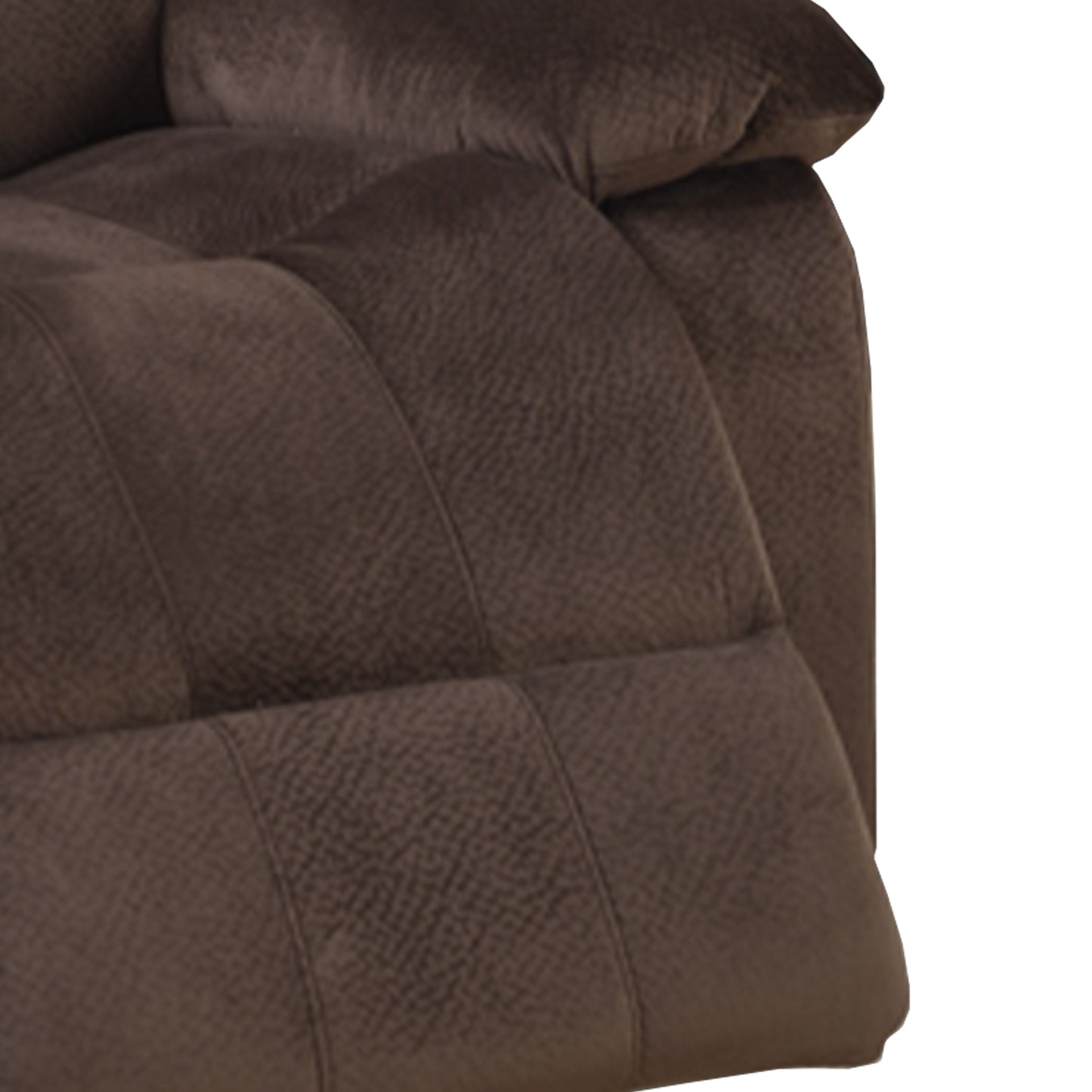 Rocker Recliner In Choco Brown Suede Fabric By Benzara | Chairs & Recliners | Modishstore - 2
