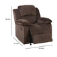 Rocker Recliner In Choco Brown Suede Fabric By Benzara | Chairs & Recliners | Modishstore - 3