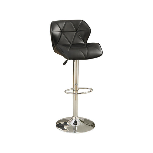 Barstool With Gaslight In Tufted Leather Black Set Of 2  By Benzara | Bar Stools |  Modishstore 