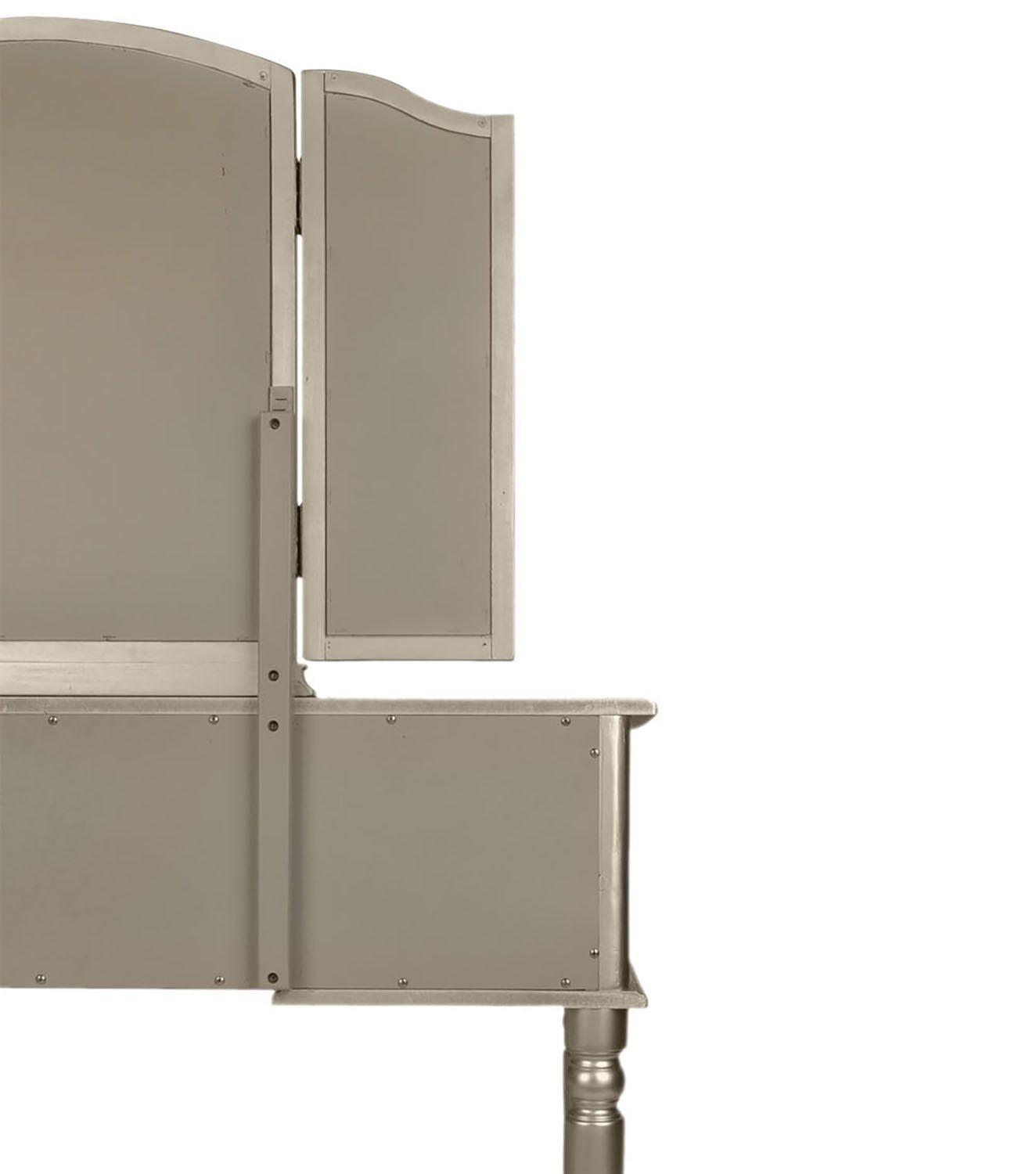 Commodious Vanity Set Featuring Stool And Mirror Silver By Benzara | Bedroom Sets |  Modishstore  - 6