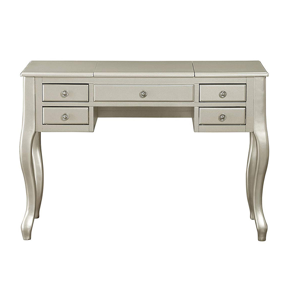 Cherub Vanity Set Featuring Stool And Mirror Silver By Benzara | Bedroom Sets |  Modishstore  - 3