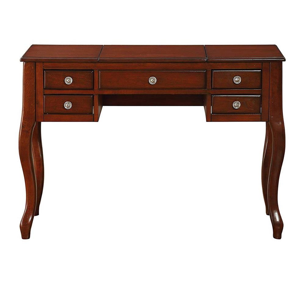 Cherub Vanity Set Featuring Stool And Mirror Cherry Brown By Benzara | Bedroom Sets |  Modishstore  - 3