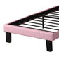 Polyurethane Twin Size Bed In High Headboard In Pink By Benzara | Beds |  Modishstore  - 5