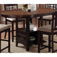 Dual-Tone Counter Height Dining Table With Storage Base, Brown  By Benzara | Dining Tables |  Modishstore  - 2