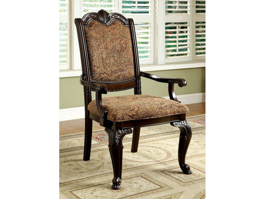 Arm Chair, Cherry Brown By Benzara | Armchairs | Modishstore