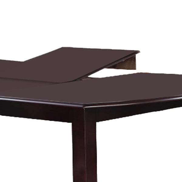 Rectangular Wooden Dining Table With Butterfly Leaf And Tapered Legs, Brown By Benzara | Dining Tables | Modishstore - 5