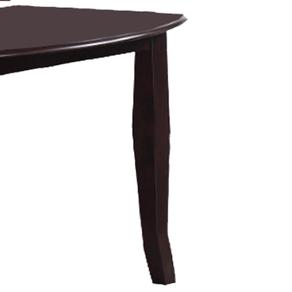 Rectangular Wooden Dining Table With Butterfly Leaf And Tapered Legs, Brown By Benzara | Dining Tables | Modishstore - 4