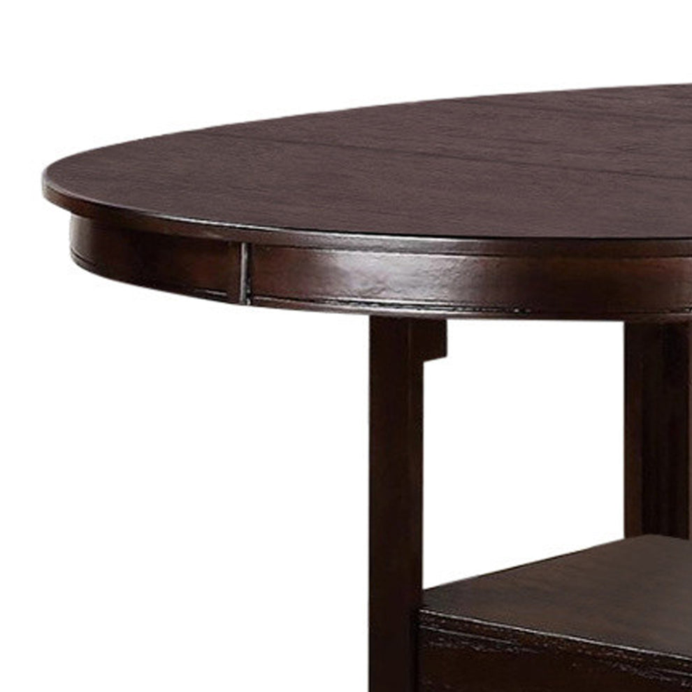 Wooden Counter Height Table, Brown By Benzara | Dining Tables |  Modishstore  - 4
