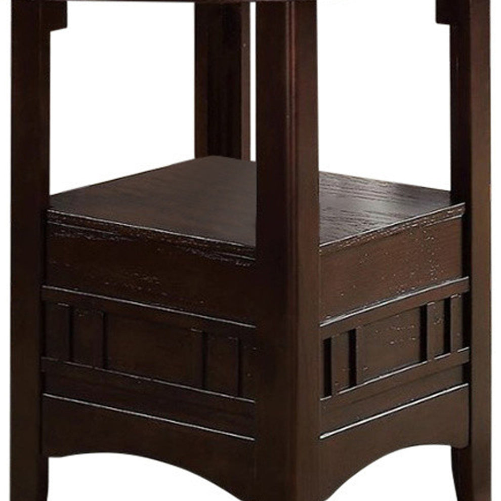 Wooden Counter Height Table, Brown By Benzara | Dining Tables |  Modishstore  - 3