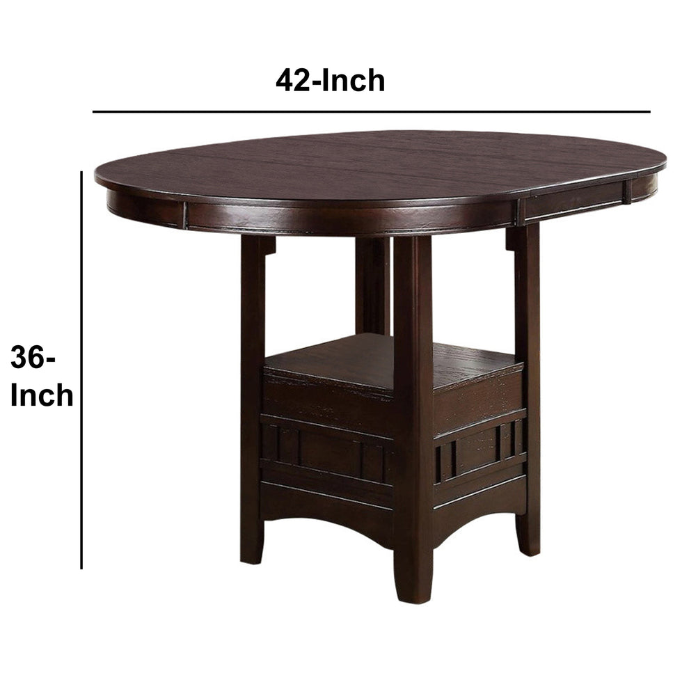 Wooden Counter Height Table, Brown By Benzara | Dining Tables |  Modishstore  - 6