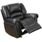 Bonded Leather & Plywood Recliner/Glider, Black By Benzara | Chairs & Recliners |  Modishstore  - 2