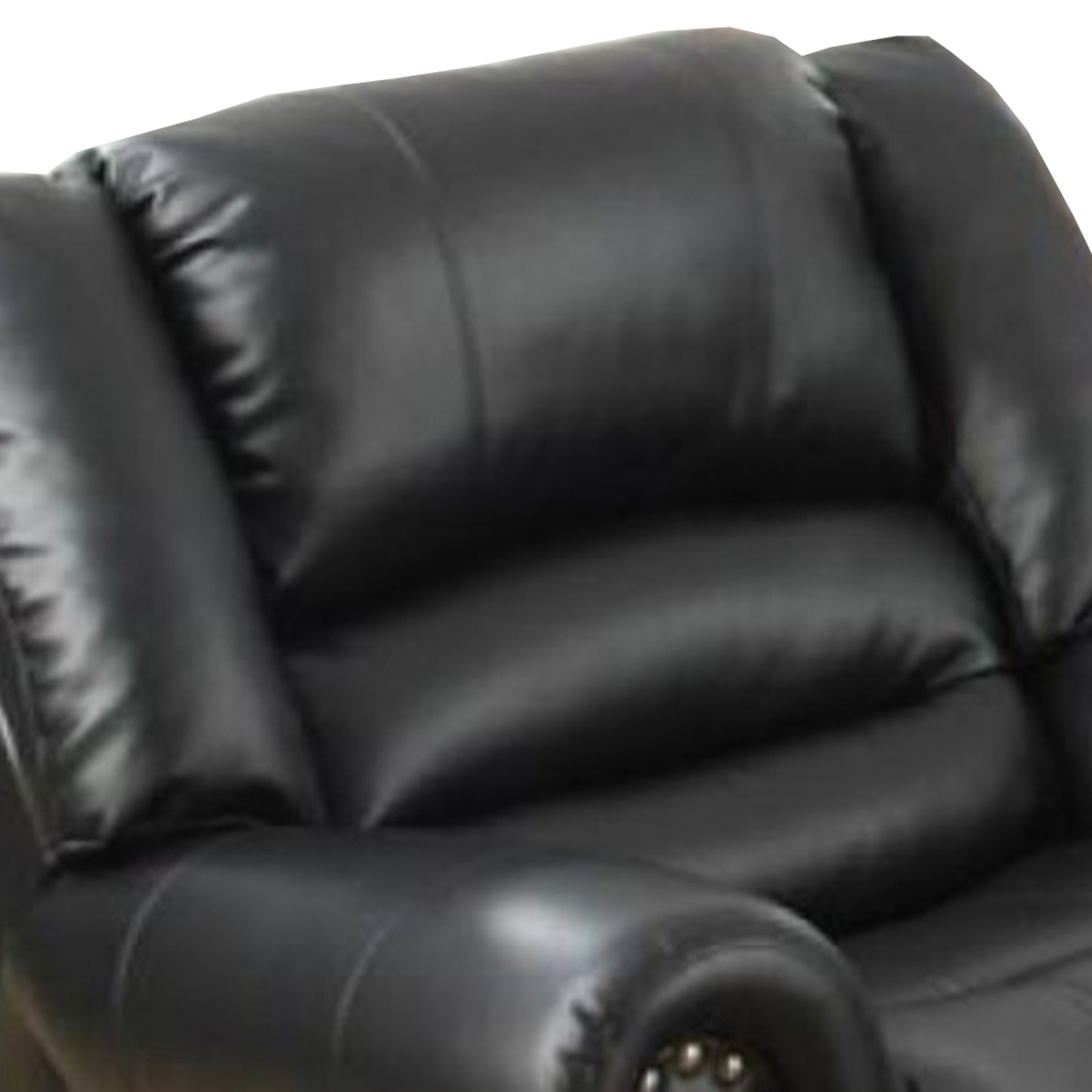 Bonded Leather & Plywood Recliner/Glider, Black By Benzara | Chairs & Recliners |  Modishstore  - 5