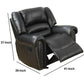 Bonded Leather & Plywood Recliner/Glider, Black By Benzara | Chairs & Recliners |  Modishstore  - 6