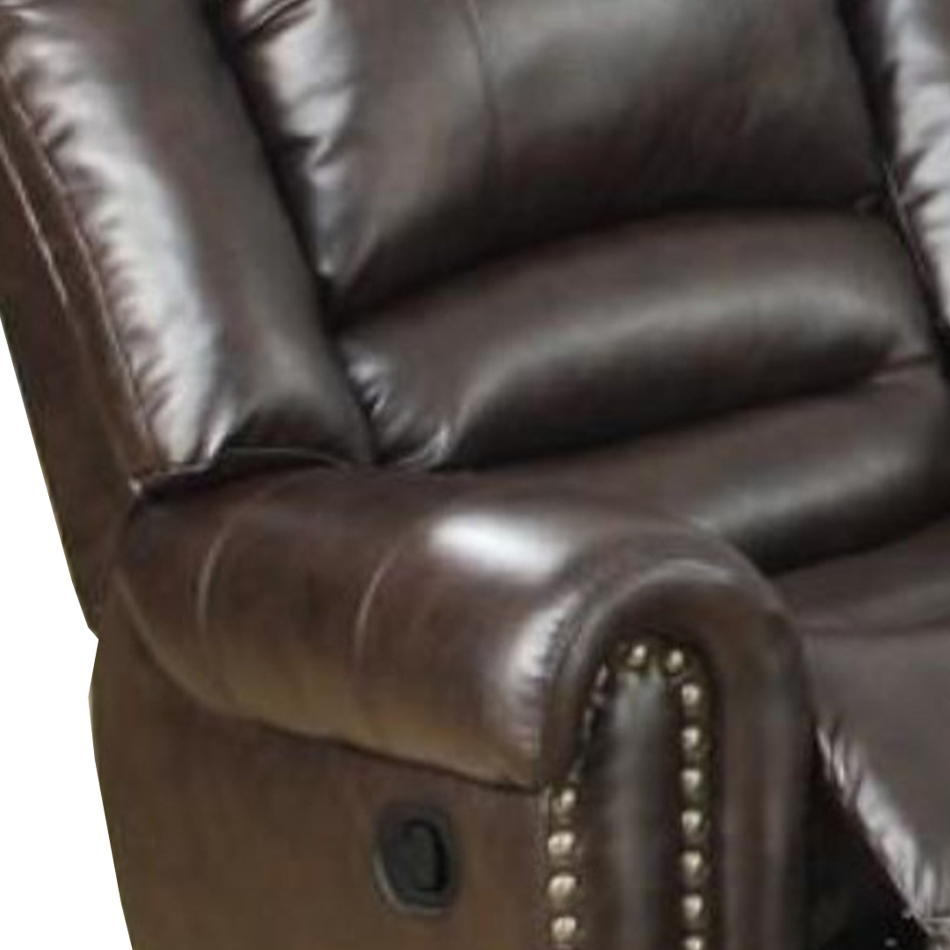 Bonded Leather & Plywood Recliner/Glider, Brown By Benzara | Chairs & Recliners |  Modishstore  - 2