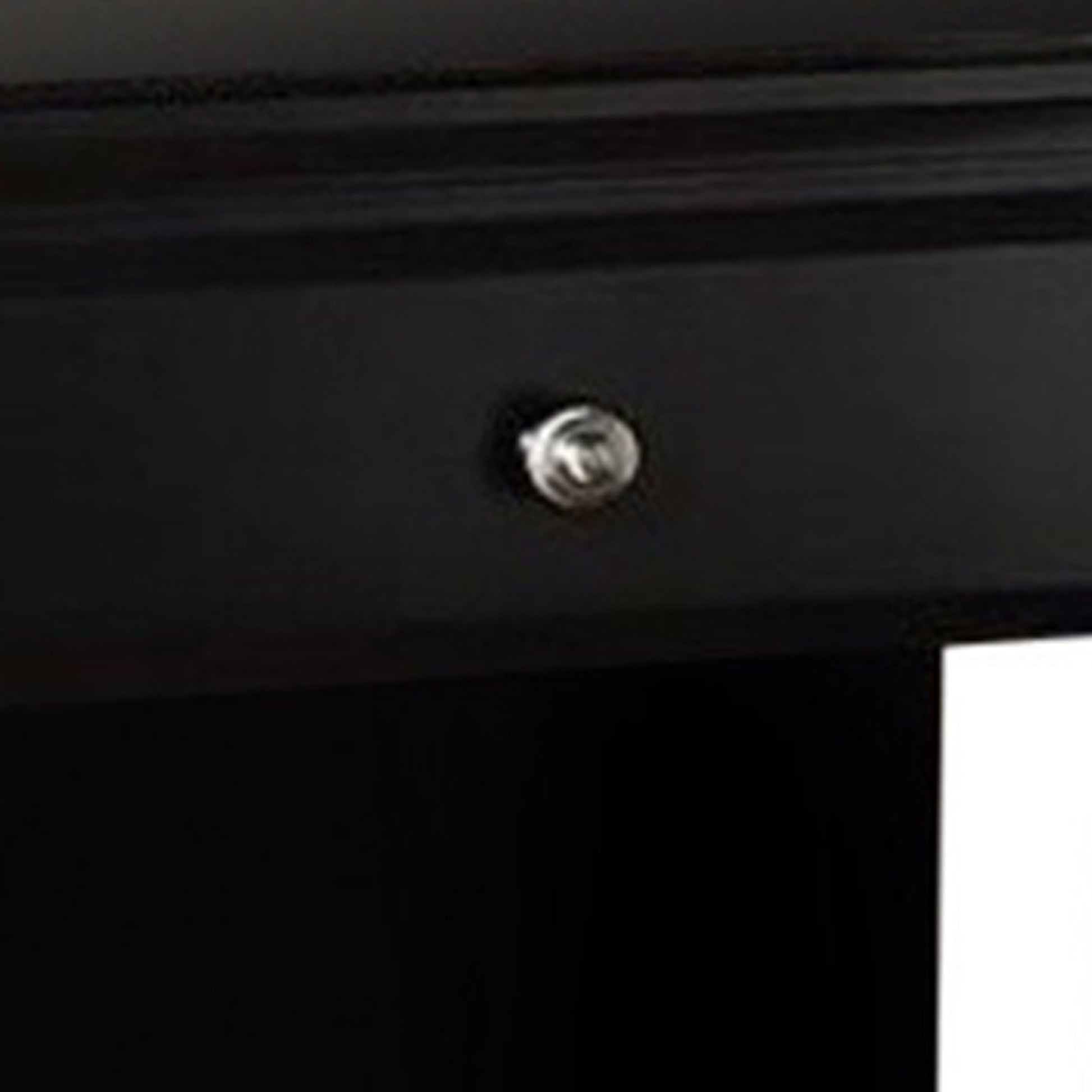 Wood Night Stand With Drawer, Black By Benzara | Nightstands | Modishstore - 2
