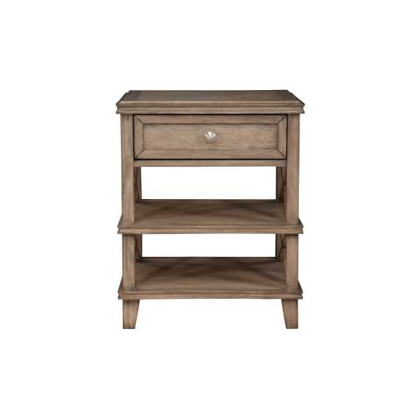 Mahogany Wood Nightstand With 1 Drawer In French Truffle Brown  By Benzara | Nightstands |  Modishstore 