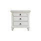 Pine Wood 3 Drawer Nightstand In White By Benzara | Nightstands | Modishstore