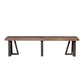 Wood And Metal Dining Bench Brown By Benzara | Benches | Modishstore - 2