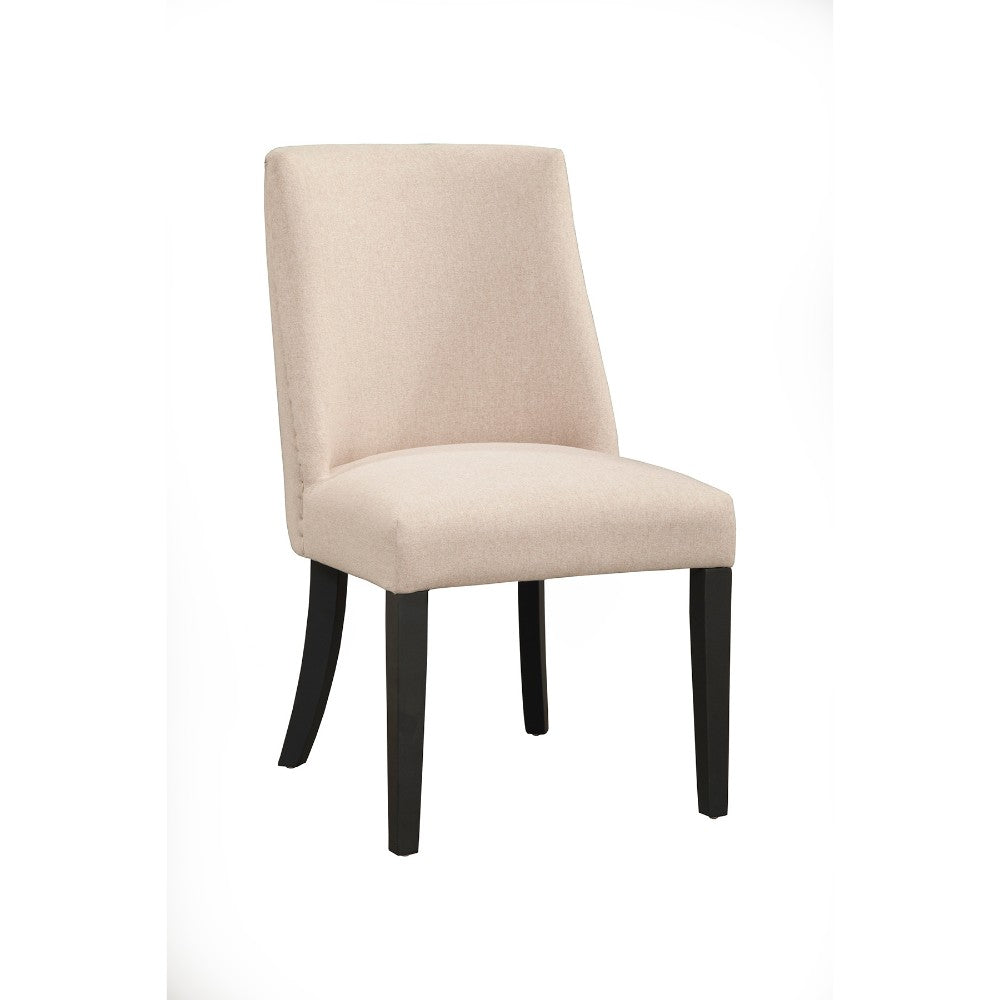 Fabric Upholstered Parson Chairs, Set Of 2, Cream And Black  By Benzara | Dining Chairs |  Modishstore 