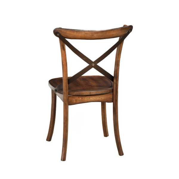 Metal Accented Side Chairs In Rubberwood Set Of 2, Brown  By Benzara | Side Chairs |  Modishstore  - 2