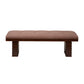 Wooden Dining Bench With Tufted Upholstery Brown  By Benzara | Benches |  Modishstore 