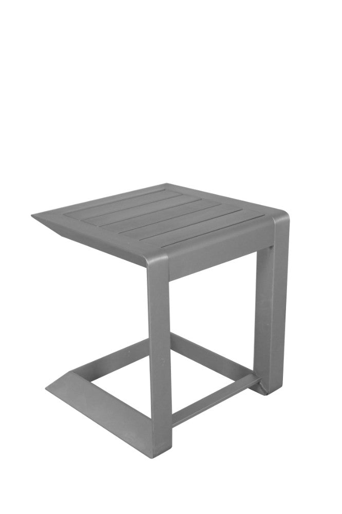 Aluminum Side Table, Silver  By Benzara | Side Tables |  Modishstore  - 2