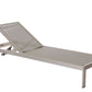 Anodized Aluminum Modern Patio Lounger In Gray  By Benzara | Outdoor Chaise Lounges |  Modishstore 