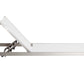 Anodized Aluminum Modern Patio Lounger In White By Benzara | Outdoor Chaise Lounges | Modishstore - 2