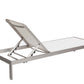 Anodized Aluminum Modern Patio Lounger In White By Benzara | Outdoor Chaise Lounges | Modishstore - 3