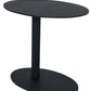 Metal Outdoor Side Table With Oval Top And Base, Black  By Benzara | Outdoor Tables |  Modishstore 