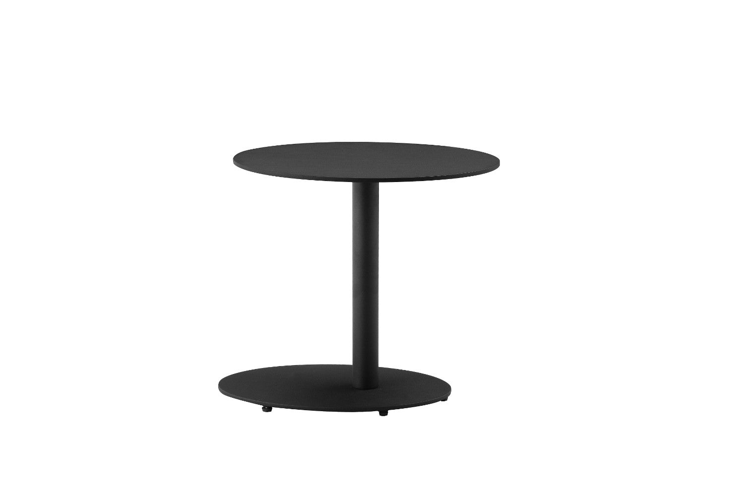 Metal Outdoor Side Table With Oval Top And Base, Black  By Benzara | Outdoor Tables |  Modishstore  - 3