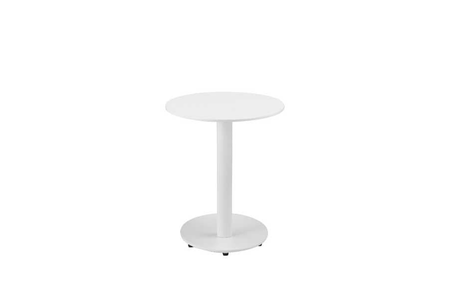 Metal Outdoor Side Table With Oval Top And Base, White  By Benzara | Outdoor Tables |  Modishstore  - 2