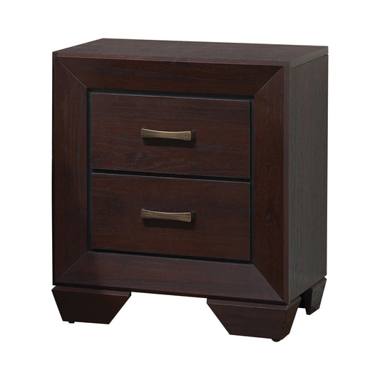 Chic Side Nightstand, Dark Cocoa Brown By Benzara | Nightstands |  Modishstore 