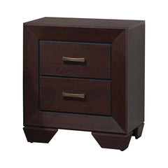 Chic Side Nightstand, Dark Cocoa Brown By Benzara