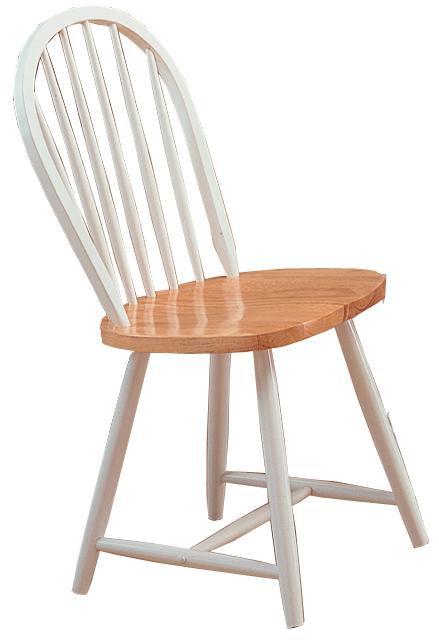 Dining Chair, White And Brown Set Of 4 By Benzara | Dining Chairs | Modishstore