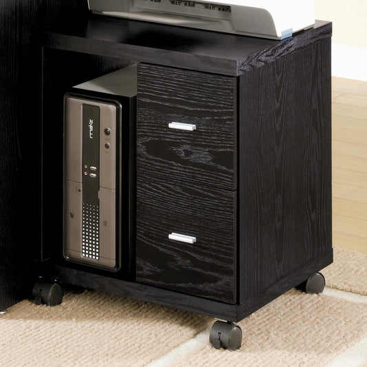Cpu Stand With Two Drawers, Black  By Benzara | Drawers |  Modishstore 