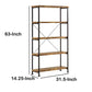 Bookcase With 4 Open Shelves  By Benzara | Bookcases |  Modishstore  - 6