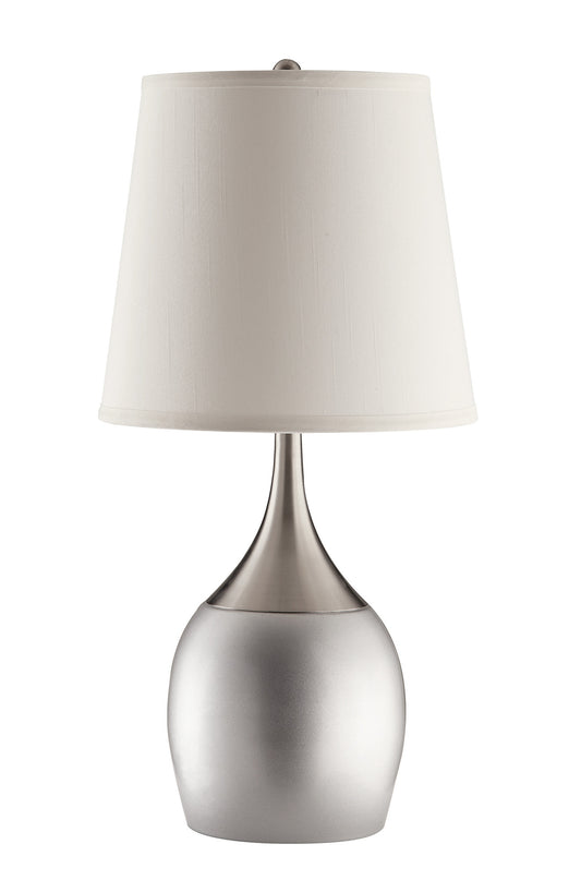 Modish Metal Table Lamp, Silver Set Of 2 By Benzara | Desk Lamps | Modishstore