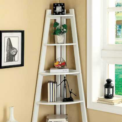 Ladder Shelf, White  By Benzara | Shelves & Shelving Units |  Modishstore 