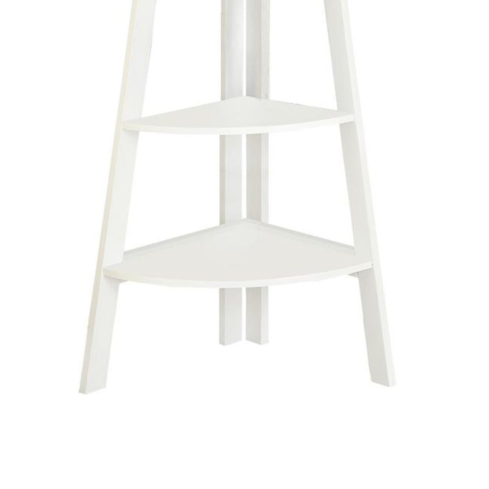 Ladder Shelf, White  By Benzara | Shelves & Shelving Units |  Modishstore  - 4