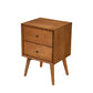 Mahogany Wood Nightstand By Benzara | Nightstands |  Modishstore  - 2