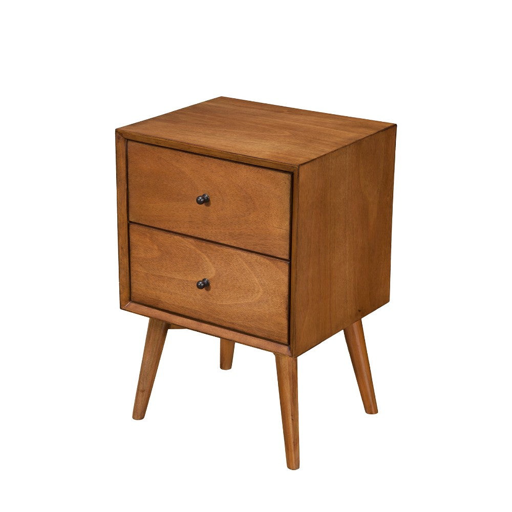 Mahogany Wood Nightstand By Benzara | Nightstands |  Modishstore  - 2