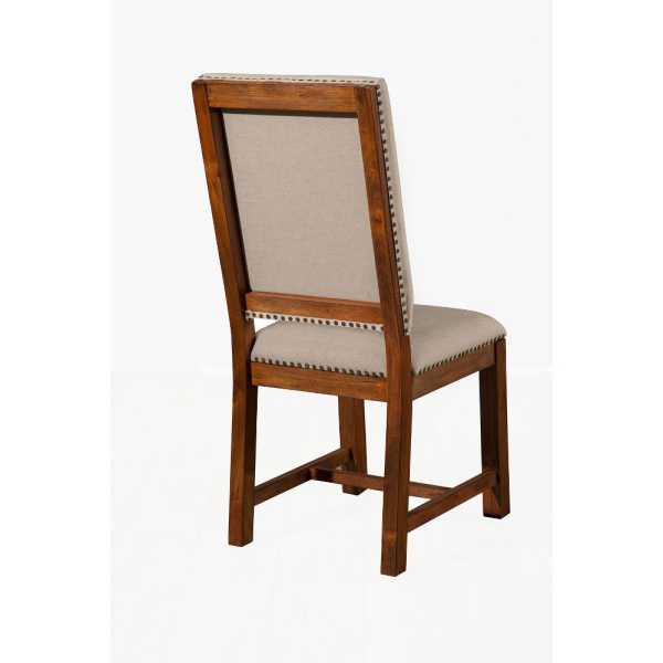 Upholstered  Mahogany Wood Chairs, Brown (Set Of 2)  By Benzara | Office Chairs |  Modishstore  - 2