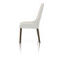Dining Chairs With Sleek Wooden Legs Set Of 2 White And Brown By Benzara | Dining Chairs | Modishstore - 2