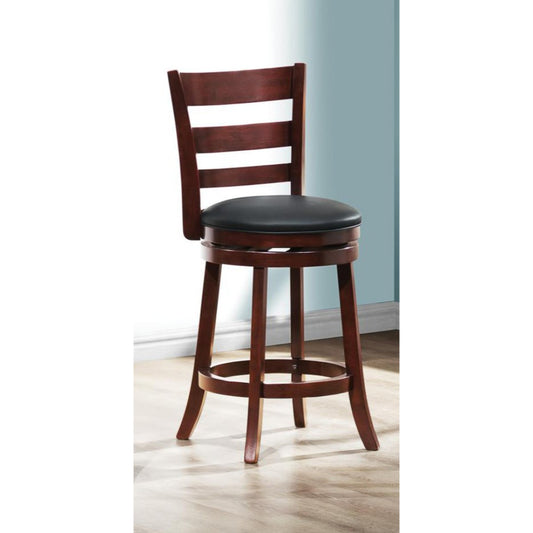 Counter Height Chair With Padded Seat In Cherry Brown By Benzara | Dining Chairs | Modishstore