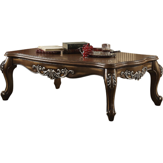 Intricately Carved Wooden Coffee Table In Antique Oak Brown By Benzara | Coffee Tables |  Modishstore 