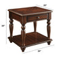 Wooden End Table With 1 Drawer And 1 Bottom Shelf, Walnut Brown By Benzara | End Tables | Modishstore - 3