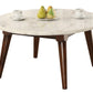 Wood Base Coffee Table With Marble Top, Walnut Brown By Benzara | Coffee Tables |  Modishstore 