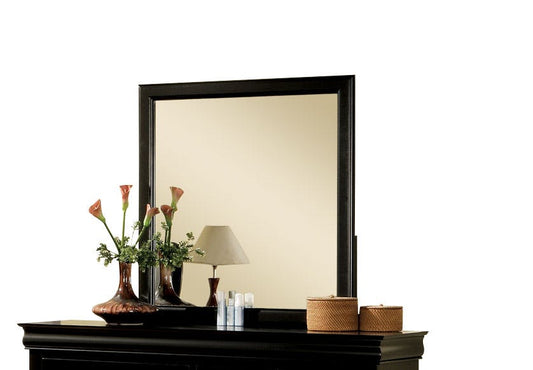 Wooden Frame Mirror , Black By Benzara | Mirrors |  Modishstore 