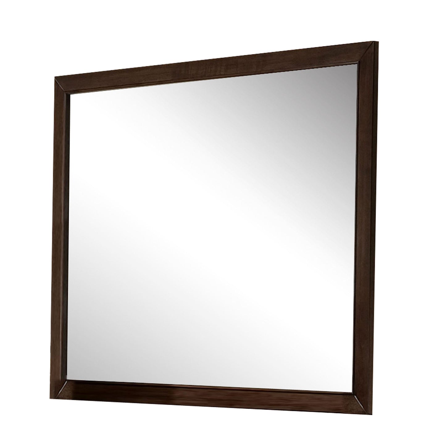 Wooden Frame Mirror, Espresso Brown By Benzara | Mirrors |  Modishstore 